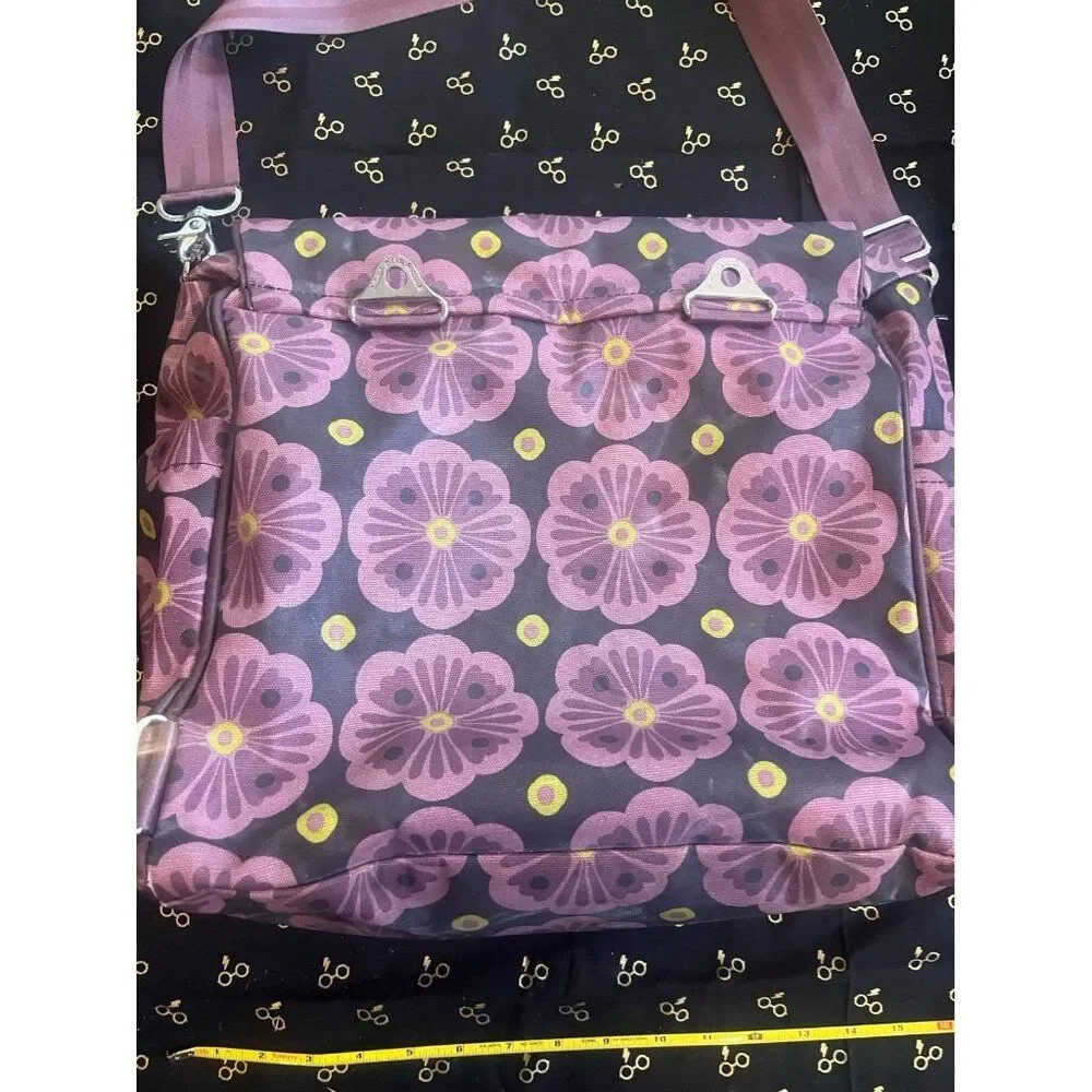 petunia pickle bottom diaper bag purple daisy